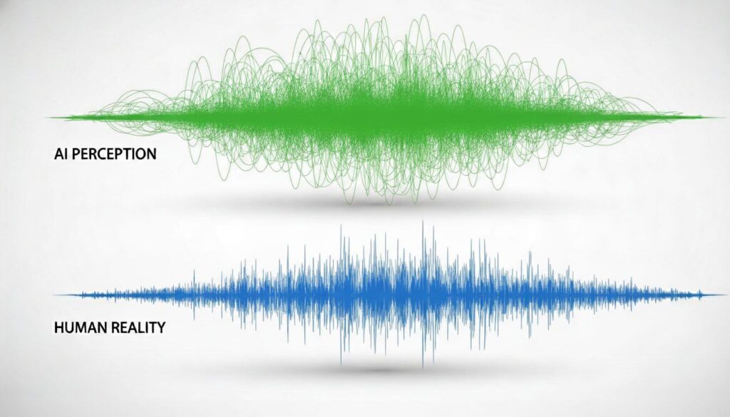 Visual representation of the fluency illusion in AI scoring