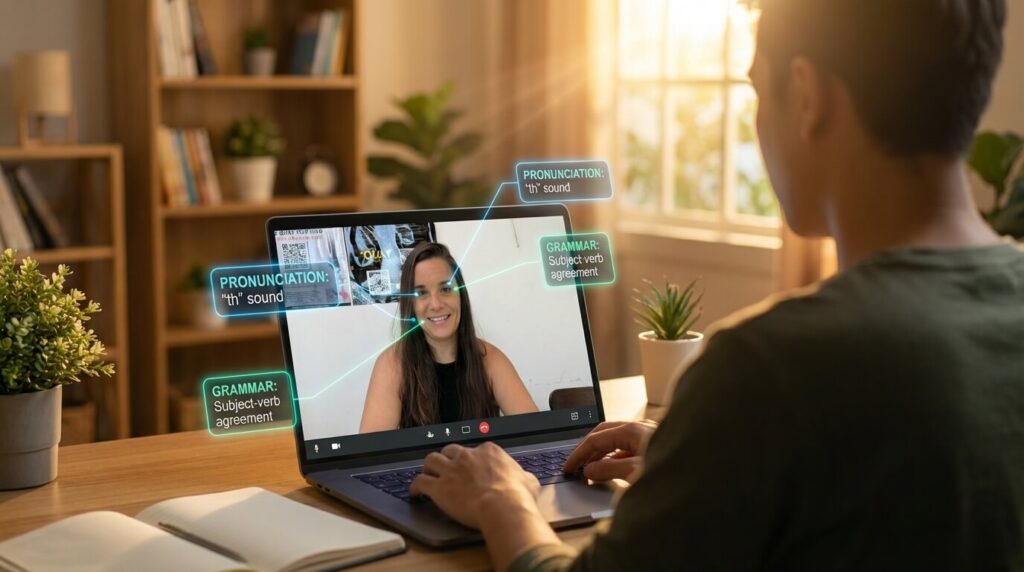 Teacher Leda offering premium 1-on-1 feedback and diagnostic evaluation